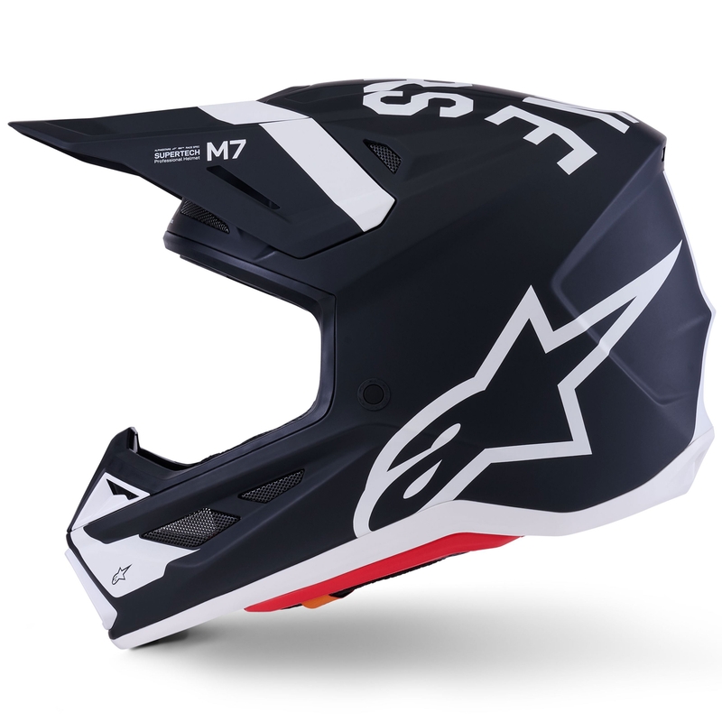 Cască motocross Alpinestars SM7 Dasher negru mat-alb