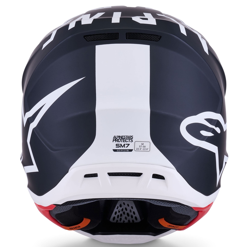 Cască motocross Alpinestars SM7 Dasher negru mat-alb