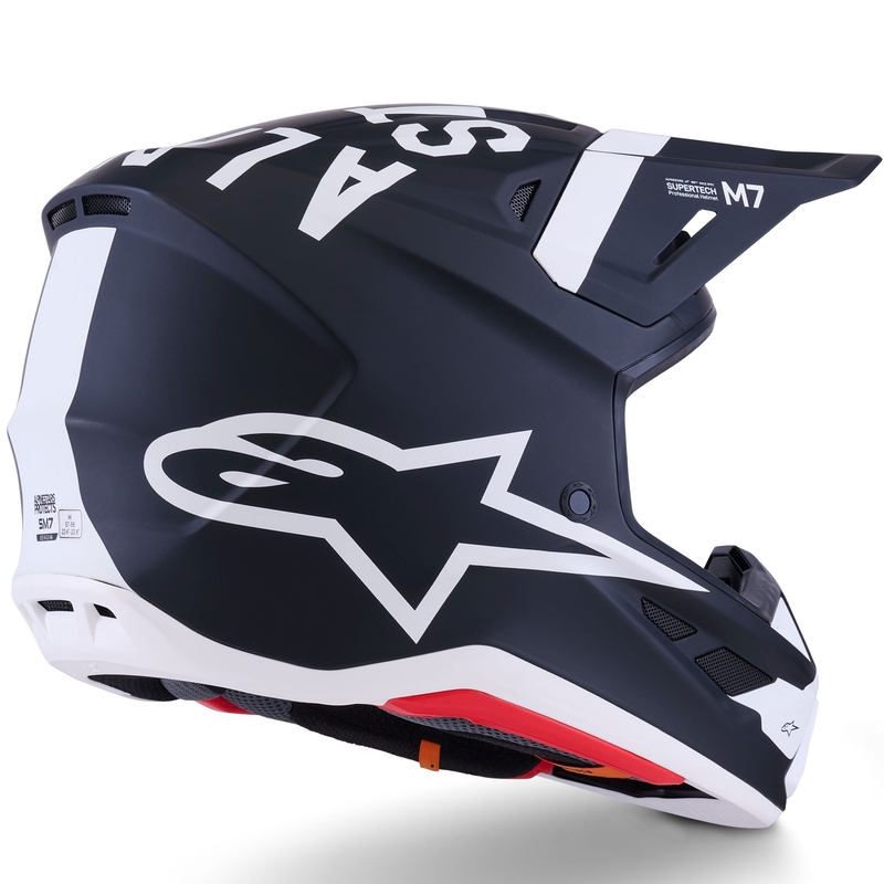 Cască motocross Alpinestars SM7 Dasher negru mat-alb