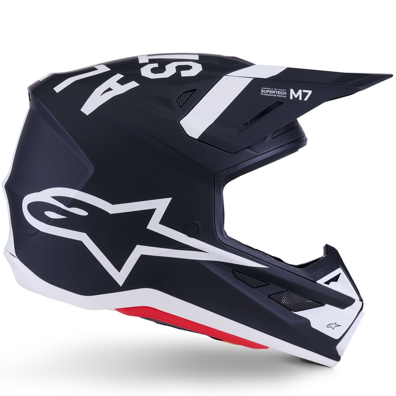 Cască motocross Alpinestars SM7 Dasher negru mat-alb