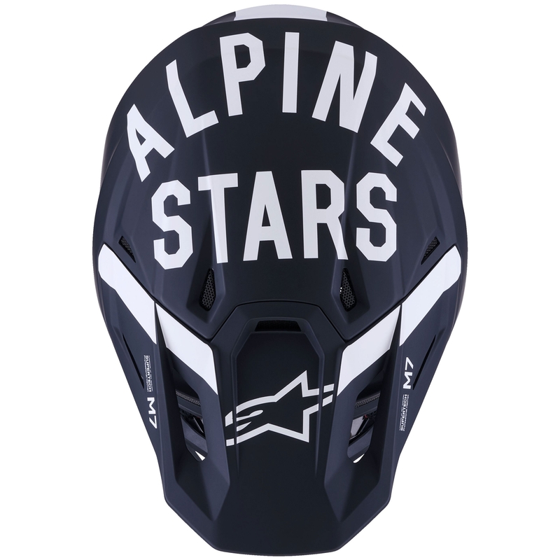 Cască motocross Alpinestars SM7 Dasher negru mat-alb