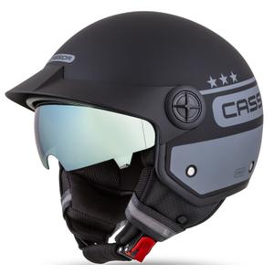 Cască de motociclist Cassida Handy Plus Chief deschisă gri-negru