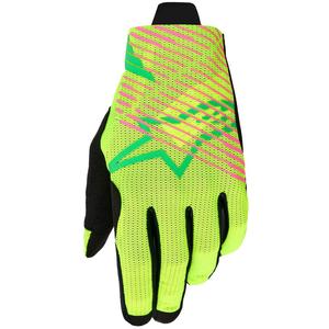 Mănuși motocross Alpinestars Radar Pro verde-galben fluo-roz fluo