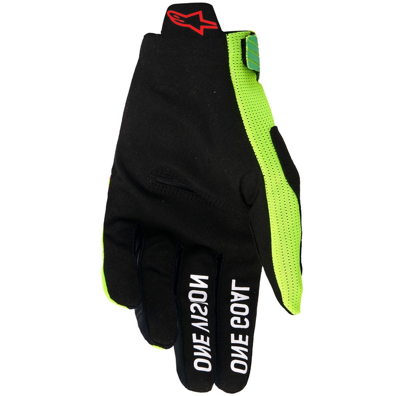 Mănuși motocross Alpinestars Radar Pro verde-galben fluo-roz fluo