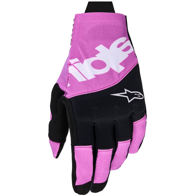 Mănuși motocross Alpinestars Techstar negru-gri deschis-violet