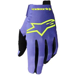Mănuși motocross Alpinestars Radar violet-galben fluo