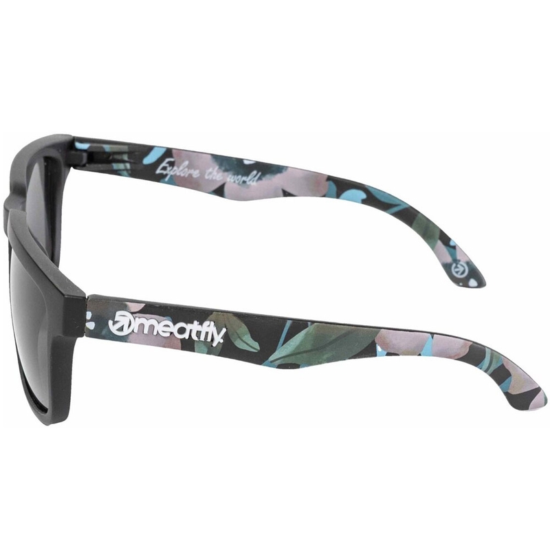 Ochelari de soare Meatfly Memphis Pink Flowers negru-roz