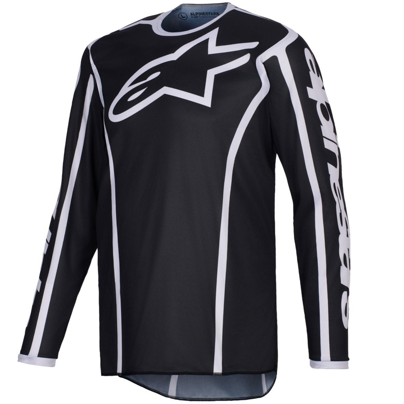 Tricou motocross Alpinestars Fluid Apex negru-gri