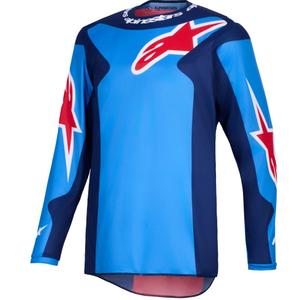 Tricou motocross Alpinestars Fluid Grid albastru-roșu