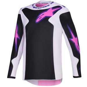 Tricou motocross Alpinestars Fluid Grid negru-gri deschis-violet