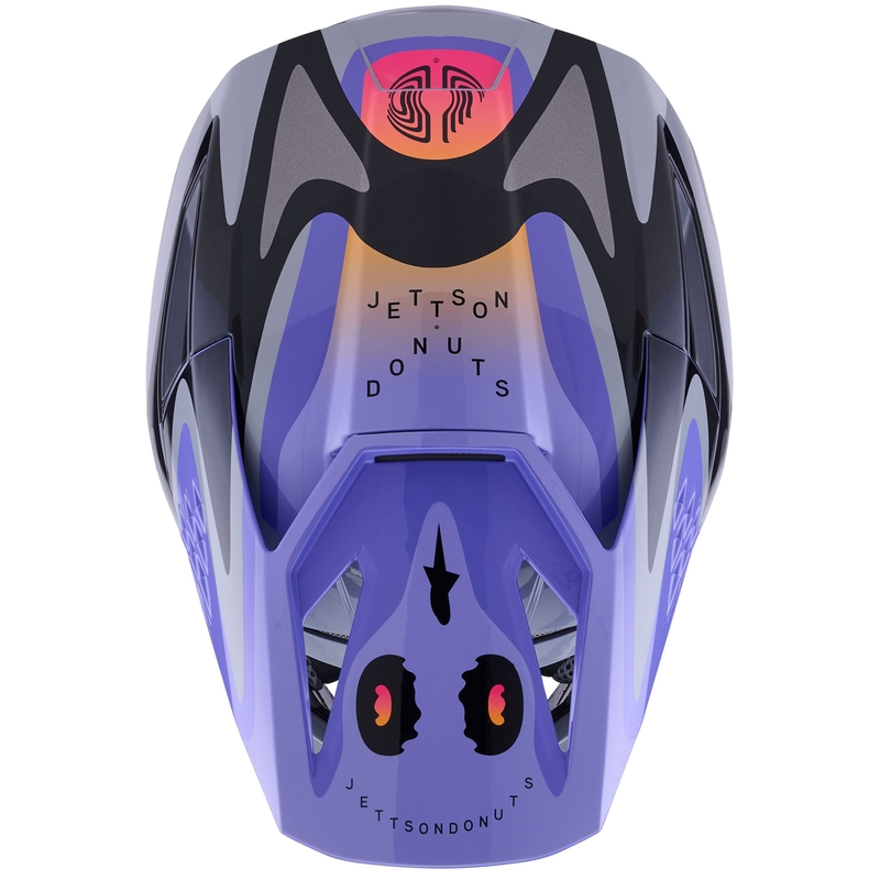 Cască motocross Alpinestars S-M3 JETT LAWRENCE edition gri-violet-negru