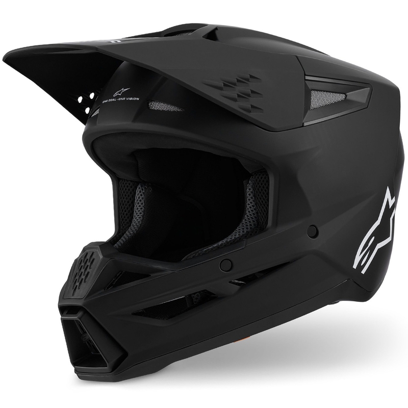 Cască motocross Alpinestars S-M3 Solid negru mat