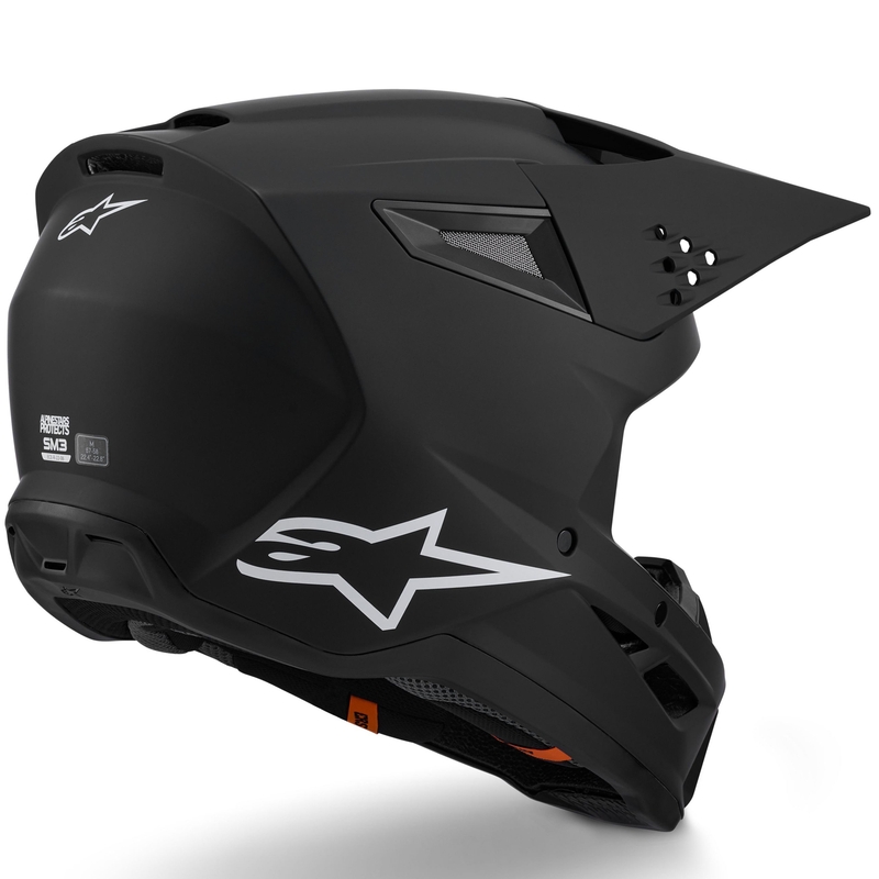 Cască motocross Alpinestars S-M3 Solid negru mat