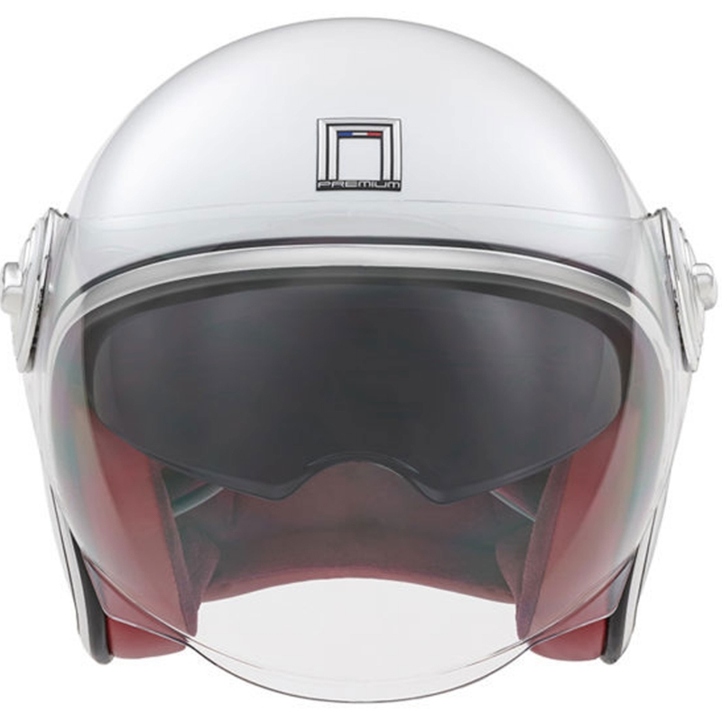 Cască de motocicletă deschisă NOX PREMIUM Heritage albă