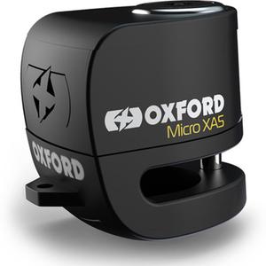 Blocator de frână cu disc Oxford Micro XA5 cu alarmă integrată, negru