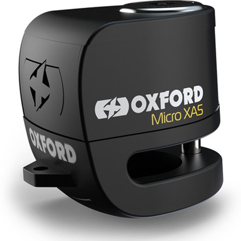 Blocator de frână cu disc Oxford Micro XA5 cu alarmă integrată, negru