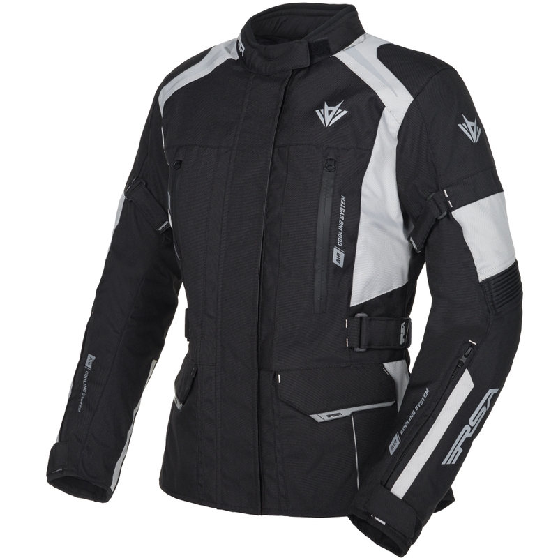 Jachetă de motocicletă pentru femei RSA EXO 2 negru-gri