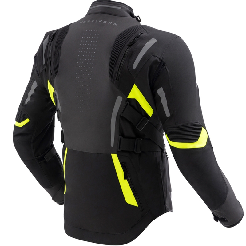 Jacheta moto Rebelhorn Hiker IV negru-antracit-galben fluo