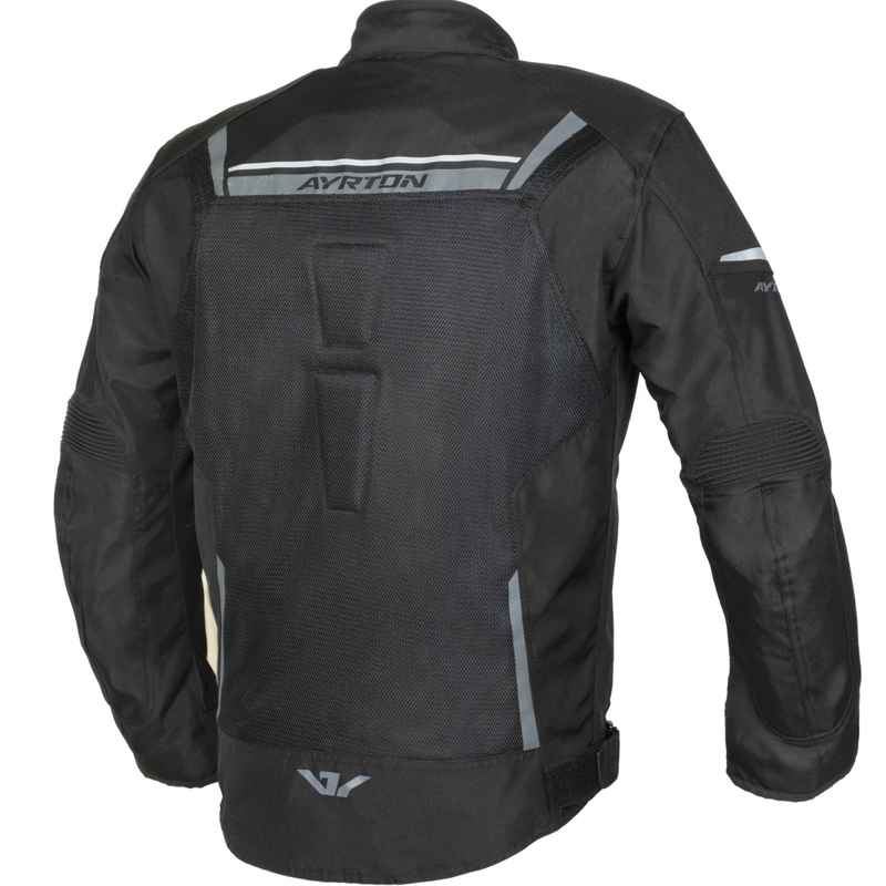 Geacă de motocicletă Ayrton Bullet II Flow negru-gri închis
