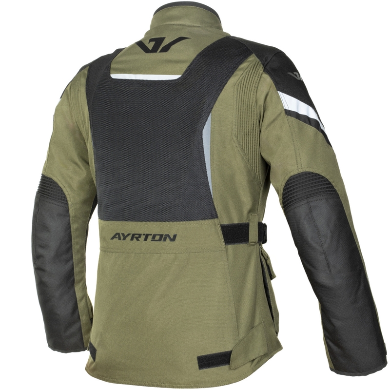 Geacă de motocicletă pentru femei Ayrton Teressa II Flow verde închis-negru