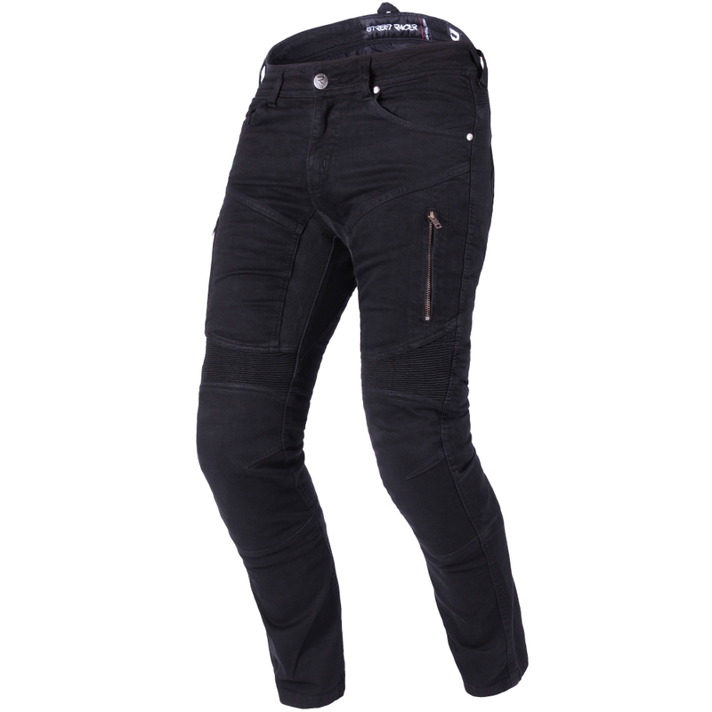Blugi motocicletă Street Racer Stretch II CE negri