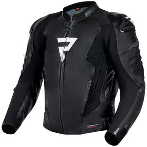 Geacă de motocicletă din piele Rebelhorn Veloce negru-alb