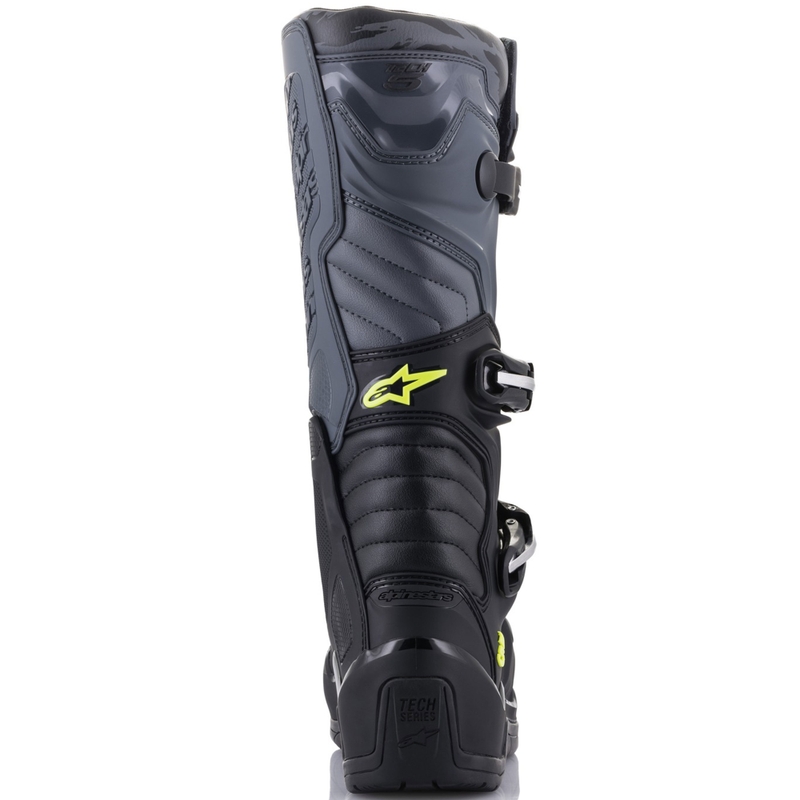 Ghete moto Alpinestars TECH 5 negru-gri-galben fluo