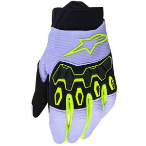 Mănuși motocross Alpinestars Full Bore V2 pentru tineri/copii, violet-galben fluo