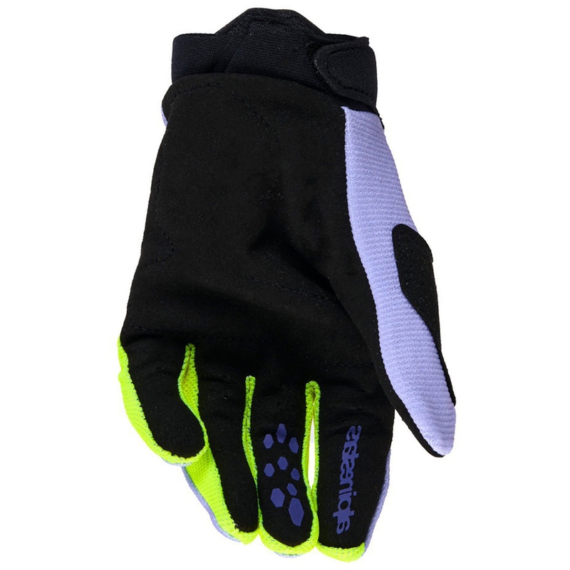 Mănuși motocross Alpinestars Full Bore V2 pentru tineri/copii, violet-galben fluo