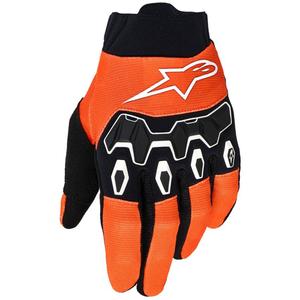 Mănuși motocross Alpinestars Full Bore V2 pentru tineri/copii, portocaliu-alb-negru-albastru