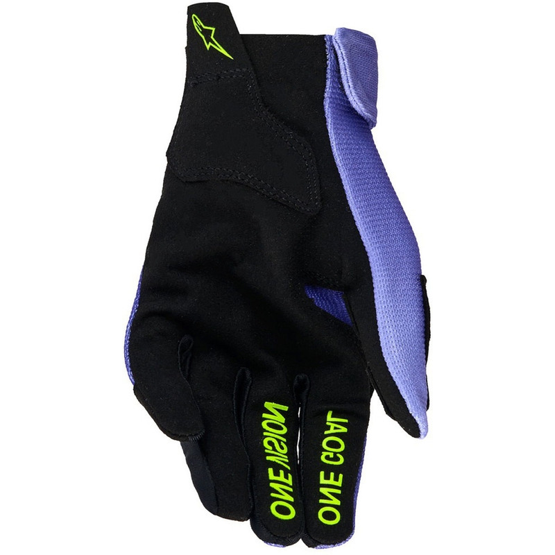 Mănuși motocross Alpinestars Radar Youth Kids, violet-galben fluo