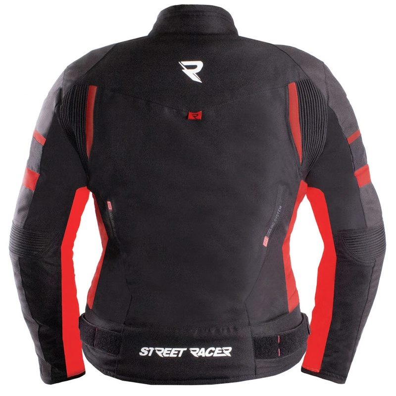 Geacă de motocicletă pentru femei Street Racer Betty II Air negru-roșu