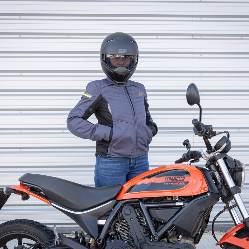 Geacă de motocicletă pentru femei OXFORD VALENCIA 2D 3.0 negru-gri
