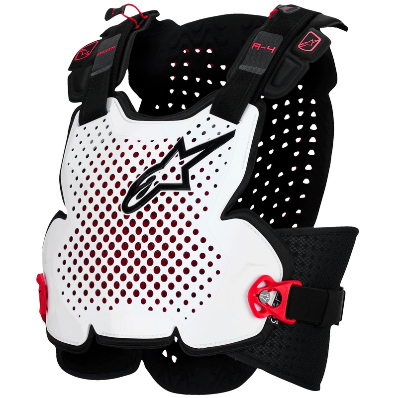 Protecție piept Alpinestars A-4 Plasma negru-roșu-alb