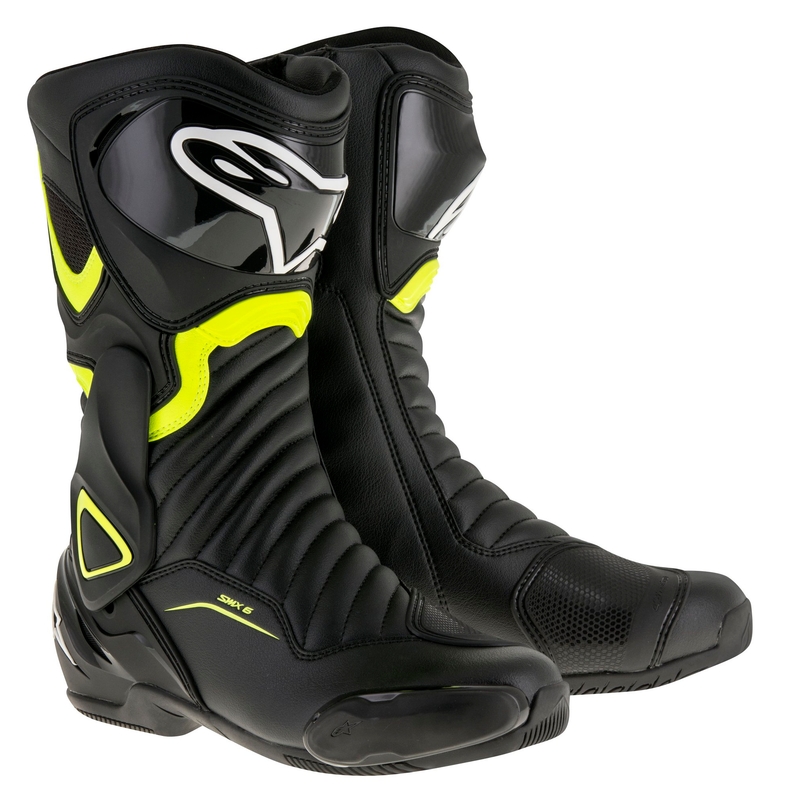 Alpinestars S-MX 6 negru-galben-fluo cizme de motocicletă