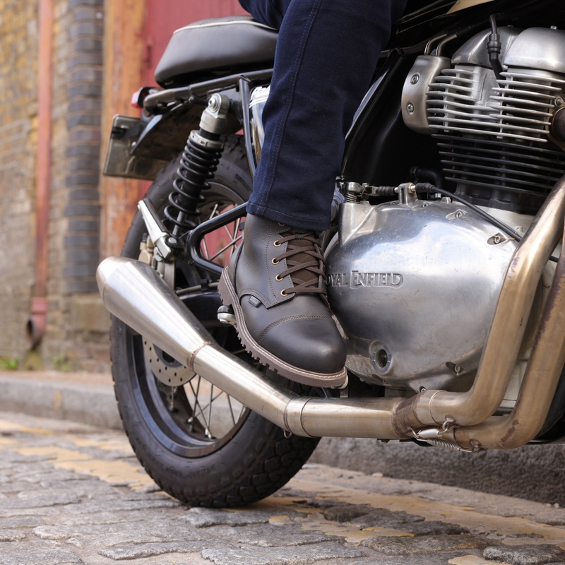 Ghete moto Oxford Merton 2.0 maro