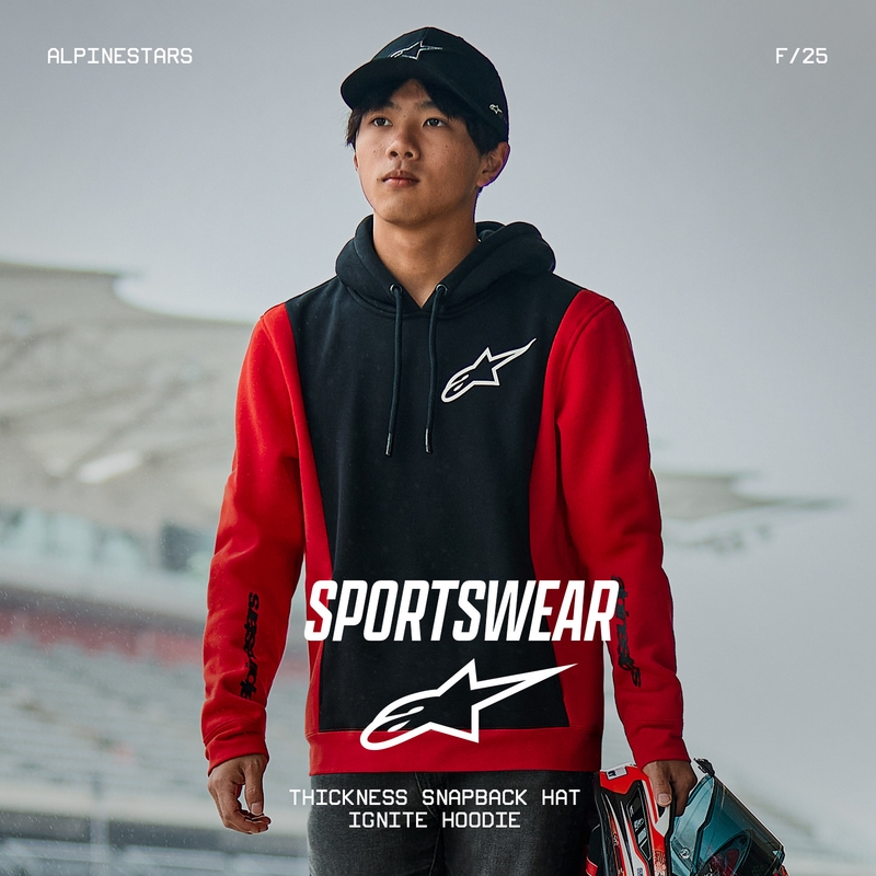 Hanorac Alpinestars Ignite negru-roșu