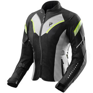 Geaca moto dama Rebelhorn Hiflow V negru-gri-galben fluo