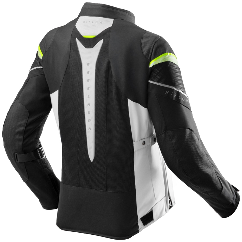 Geaca moto dama Rebelhorn Hiflow V negru-gri-galben fluo