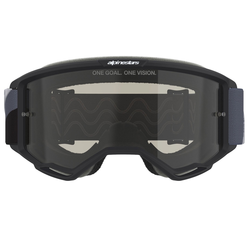 Ochelari motocross Alpinestars Vision Sand negru-gri cu lentile fumurii închise