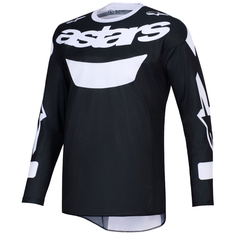 Tricou motocross Alpinestars Racer Air Riway negru-alb