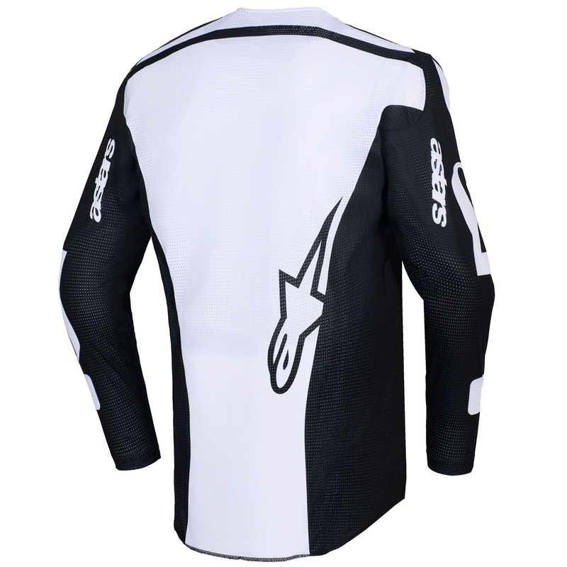 Tricou motocross Alpinestars Racer Air Riway negru-alb