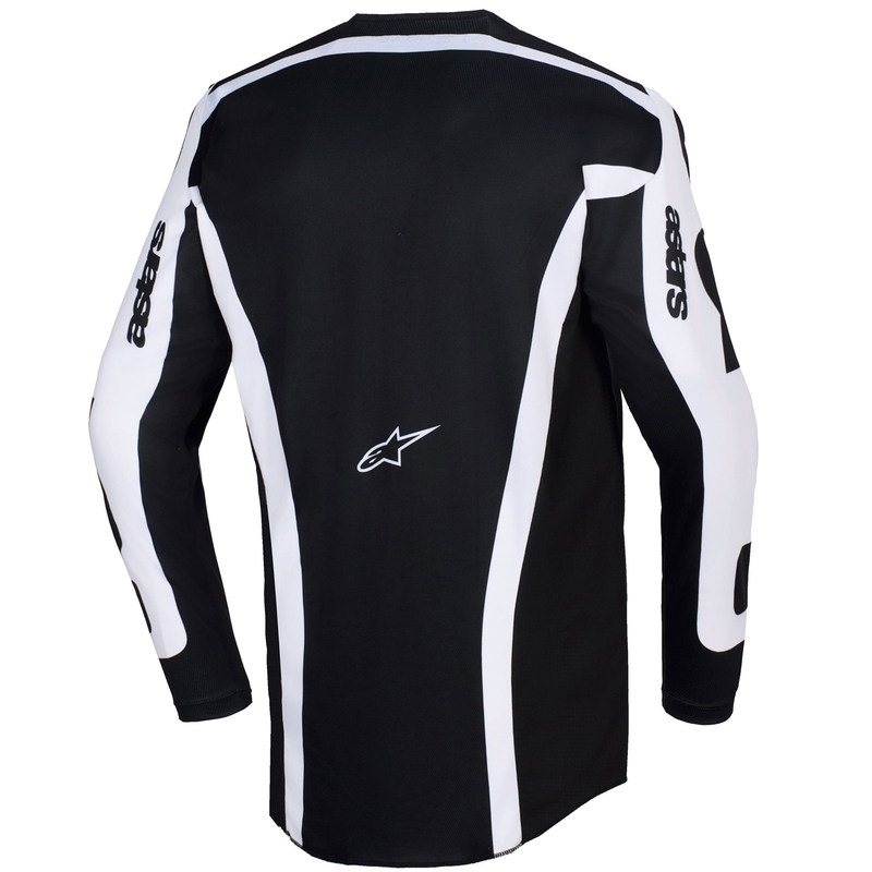 Tricou motocross Alpinestars Racer Riway alb-negru