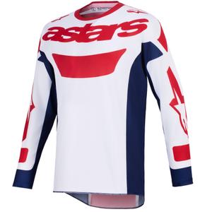 Tricou motocross Alpinestars Racer Riway alb-albastru-roșu