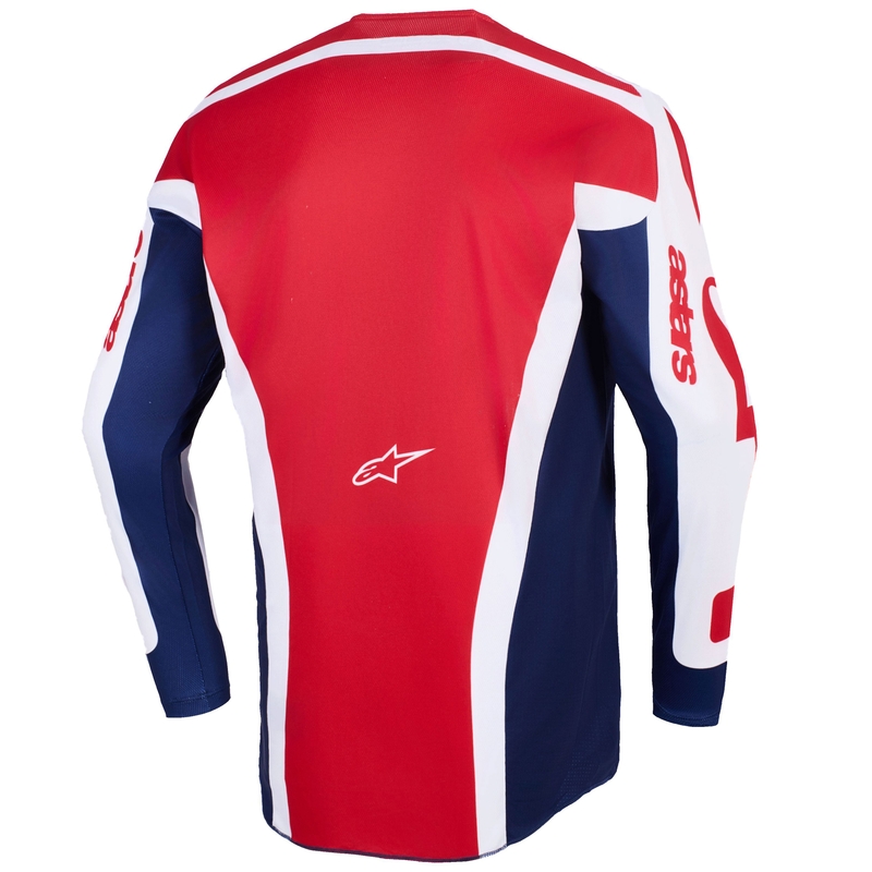 Tricou motocross Alpinestars Racer Riway alb-albastru-roșu