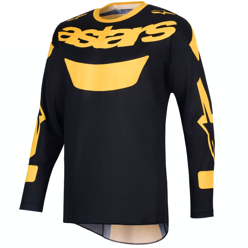 Tricou motocross Alpinestars Racer Riway galben-negru