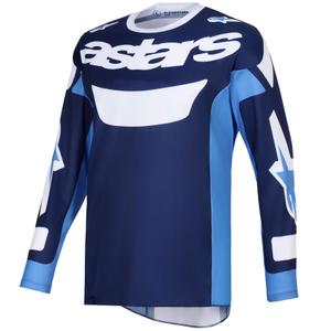 Tricou motocross Alpinestars Racer Riway albastru-albastru deschis-alb