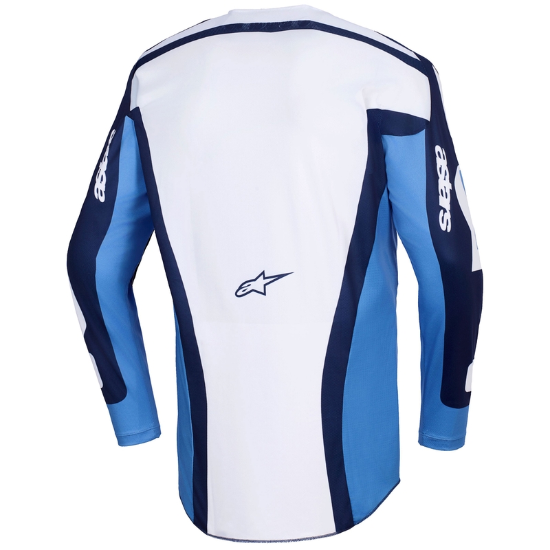 Tricou motocross Alpinestars Racer Riway albastru-albastru deschis-alb