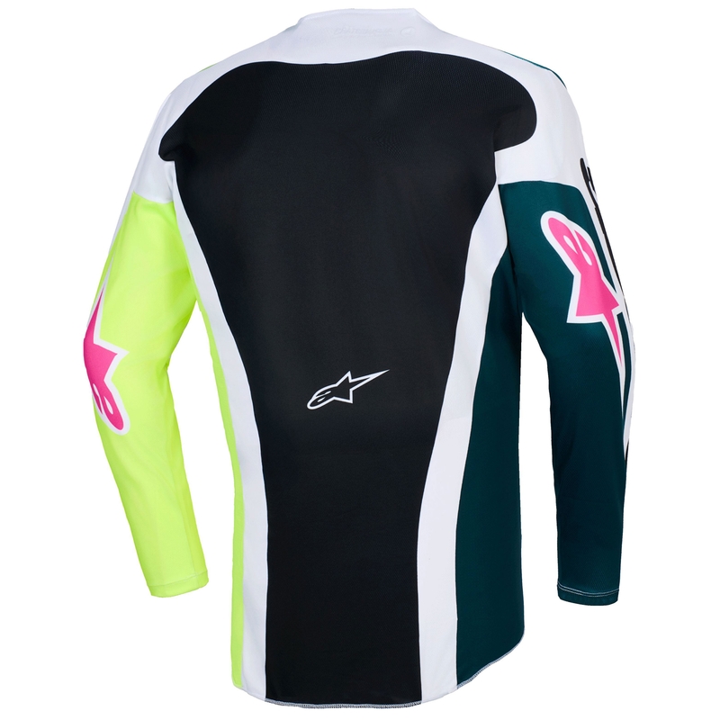 Tricou motocross Alpinestars Racer Portl verde-alb-negru