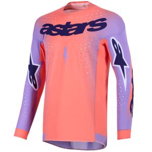 Tricou motocross Alpinestars Supertech Scenz portocaliu-coral-violet